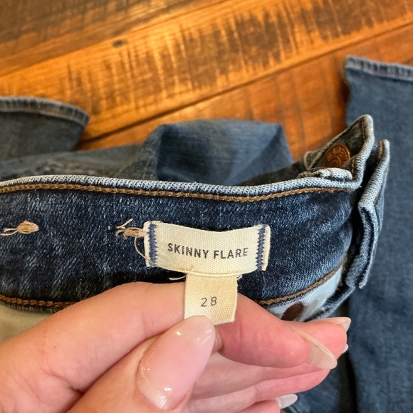 Madewell Skinny Flare High Rise Dark Wash Jeans Size 28 - Picture 12 of 15